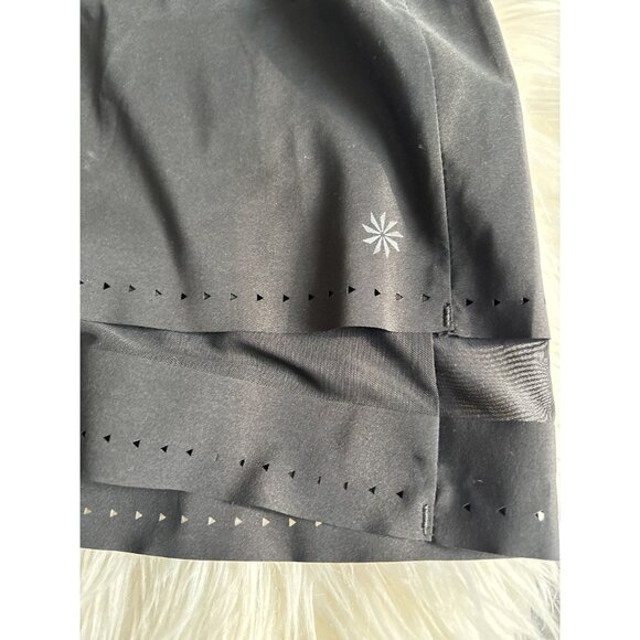 Athleta Women's Skort Black Laser‎ Run Brief Lined Mini Skirt Size Small Preppy - Picture 3 of 7